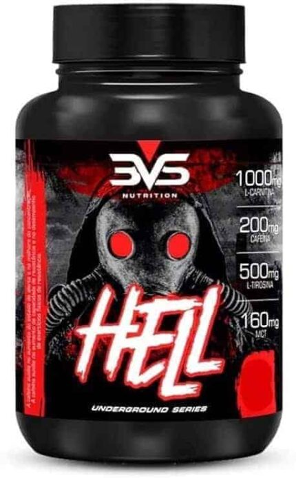 3VS Nutrition Termogênico Hell 120 Cápsulas A Combinação Perfeita De 7 Ingredientes Com Cafeína, L-carnitina, L-tirosina, Tcm, Picolinato De Cromo E Vitaminas