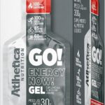 Atlhetica Nutrition GO! ENERGY NOW GEL (10 sachês de 30g) Morango com Limão, Multicolorido.