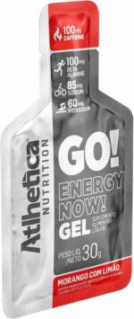 Atlhetica Nutrition GO! ENERGY NOW GEL (10 sachês de 30g) Morango com Limão, Multicolorido. - Imagem 3