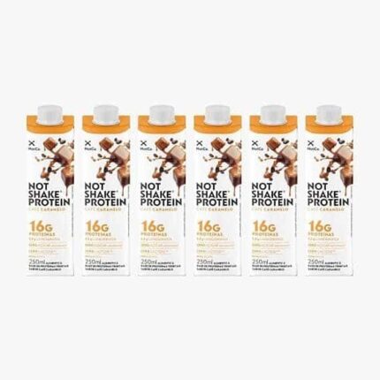 Bebida Proteica NotCo NotShake Protein Cafe Caramelo 6x250ml, 16g de Proteína, Ingredientes 100% Vegetais, Sabor Café, Low Carb, Sem Lactose, Sem Açúcar Adicionado, Baixo em Gorduras, Vegetariano.