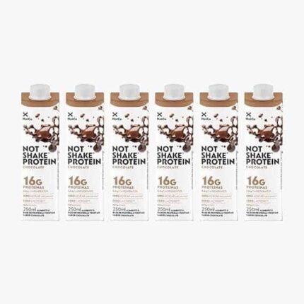 Bebida Proteica NotCo NotShake Protein Chocolate 6x250ml, 16g de Proteína, Ingredientes 100% Vegetais, Sabor Chocolate, Low Carb, Sem Lactose, Sem Açúcar Adicionado, Baixo em Gorduras, Vegetariano.