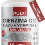 Coenzima Q10 200 mg Puro Nutrition + Vitamina E, CoQ10, 60 Cápsulas, Suplemento Vegano