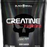 Creatine Turbo BlackSkull - Creatina Monohidratada em pó, com carboidrato para melhor absorção e performance (150g Refil, Sem sabor)