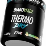 FTW Diabo Verde Termogênico Thermo Dry Suplemento Alimentar em Pó com Extratos Vegetais, Fórmula Solúvel com Chá Verde, Hibisco e Gengibre - Pote 300g (Sabor - Abacaxi com Gengibre)