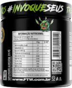 FTW Pré-Treino Diabo Verde em Pó com Cafeína, Aminoácidos Beta‑Alanina e Arginina para Treinos e Atividades Físicas - Pote 300 g (Algodão Doce) - Imagem 2