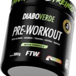 FTW Pré-Treino Diabo Verde em Pó com Cafeína, Aminoácidos Beta‑Alanina e Arginina para Treinos e Atividades Físicas - Pote 300 g (Arco-Íris)