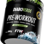 FTW Pré-Treino Diabo Verde em Pó com Cafeína, Aminoácidos Beta‑Alanina e Arginina para Treinos e Atividades Físicas - Pote 300 g (Black Ice)