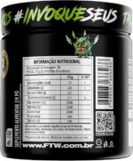 FTW Pré-Treino Diabo Verde em Pó com Cafeína, Aminoácidos Beta‑Alanina e Arginina para Treinos e Atividades Físicas - Pote 300 g (Frutas Amarelas) - Imagem 2