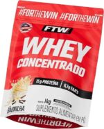 FTW Whey Concentrado com Proteína Concentrada WPC, Suplemento Alimentar em Pó com 15g de Proteína por Porção, Rico em Aminoácidos Essenciais, Sem Glúten – Refil 1KG (Baunilha)