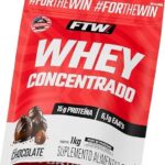 FTW Whey Concentrado com Proteína Concentrada WPC, Suplemento Alimentar em Pó com 15g de Proteína por Porção, Rico em Aminoácidos Essenciais, Sem Glúten – Refil 1KG (Chocolate)