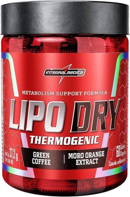 Lipo Dry Integralmédica - Termogênico em Cápsulas com Café Verde, Cafeína e Cromo - 60 Cápsulas