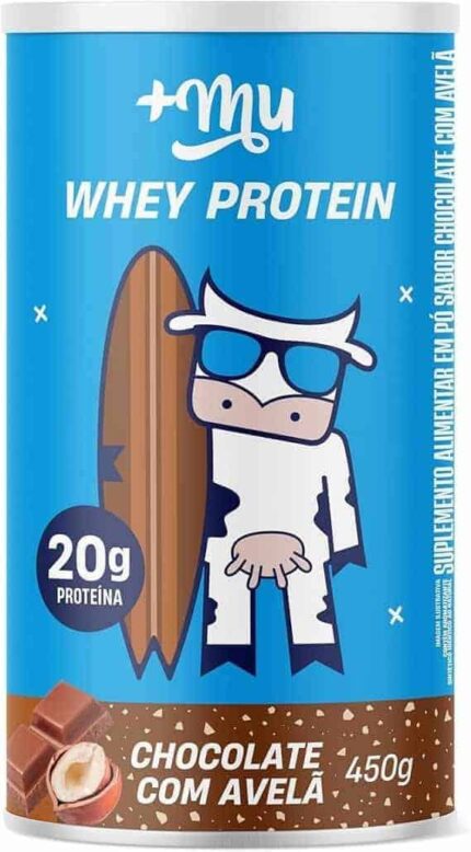 '+Mu Pote Whey Concentrado Sabor Chocolate com Avelã 20g Proteína - 450g