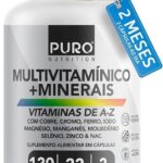 Multivitamínico Puro Nutrition, 22 Vitaminas e Minerais de A-Z, 120 Cápsulas