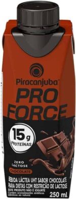 Piracanjuba ProForce 15g de Proteínas Zero Lactose Sabor Chocolate - 12 Unidades de 250ml - Imagem 2