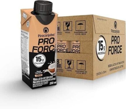 Piracanjuba ProForce 15g de Proteínas Zero Lactose Sabor Coco - 12 Unidades de 250ml