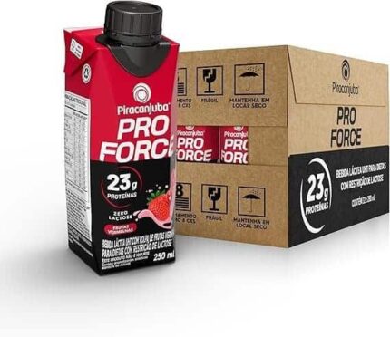 Piracanjuba ProForce 23g de Proteínas Zero Lactose Sabor Frutas Vermelhas - 12 Unidades de 250ml
