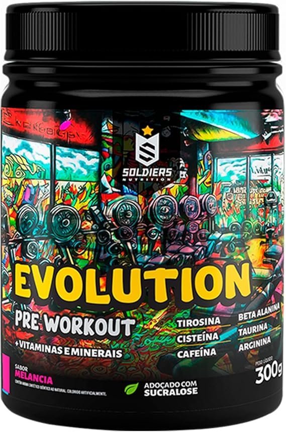 Pre-Treino-Evolution-Pre-Workout-300g-Soldiers-Nutrition-Melancia.jpg Pré-Treino Evolution Pré Workout 300g - Soldiers Nutrition (Melancia) - Imagem 1