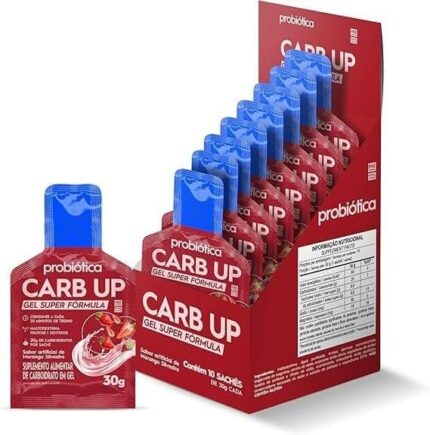 Probiótica Carb Up Gel Super Fórmula Morango Silvestre 10 Sachês 30G