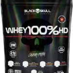 Refil Whey 100% Hd Chocolate 900G, Black Skull