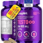 Suplemento para Homens 655 mg com Ácido Aspártico, L-Arginina, Zinco e Licopeno | Fórmula Vegana Sem Glúten | 60 Cápsulas