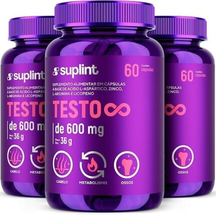Suplementos para Homens 655 MG | Suporte ao Sistema Imunológico e Metabolismo | Suplementos pre Treino Masculino Academia para Desempenho Físico e Resistência | Desenvolvido na Holanda | 60 Cápsulas (3)