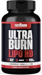 Termogênico Ultra Burn Lipo HD – Morosil® 400 mg + Cafeína, Cromo e Vitaminas para Auxílio na Queima de Gordura – 60 Cápsulas