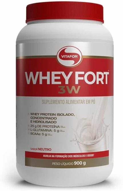 Vitafor - Whey Fort 3W - 900g - Neutro