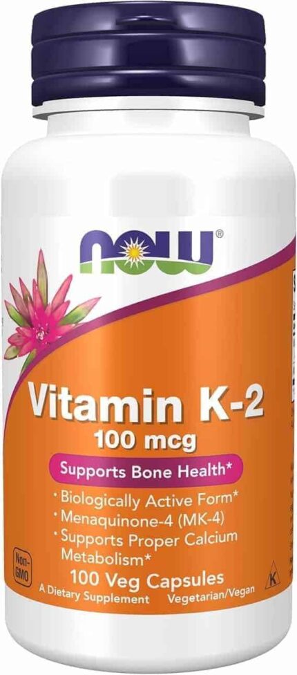 Vitamina K2 100mcg (100 Vcaps) Now Foods