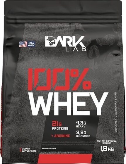 Whey 100% Concentrado Refil 1,8kg Morango Dark Lab