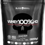 Whey 100% Hd - 900G Refil Baunilha, Black Skull