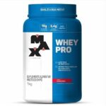 Whey Pro Pote (1kg) - Sabor Morango, Max Titanium