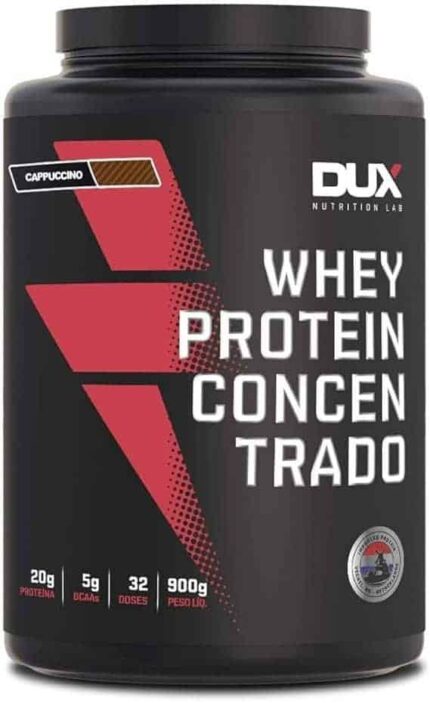 Whey Protein Concentrado Cappuccino Pote 900g – Contribui para o Ganho Muscular Hipertrofia – Dux Human Health