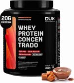 Whey Protein Concentrado Caramelo Salgado Pote 450g – Contribui para o Ganho Muscular Hipertrofia – Dux Human Health