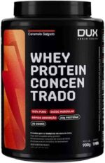 Whey Protein Concentrado Caramelo Salgado Pote 900g – Contribui para o Ganho Muscular Hipertrofia – Dux Human Health
