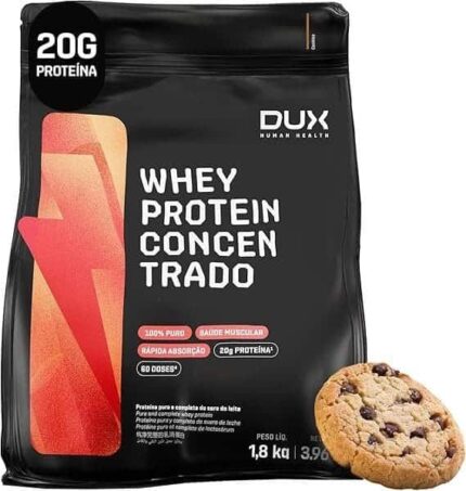 Whey Protein Concentrado Cookies Refil 1.8kg – Contribui Para o Ganho Muscular Hipertrofia – Dux Human Health