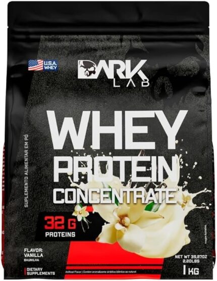 Whey Protein Concentrado Dark Lab 1kg, Baunilha, Suporte Nutricional