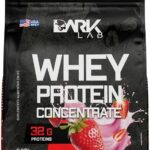 Whey Protein Concentrado Dark Lab, 1kg, Morango, Ganho de Massa Muscular
