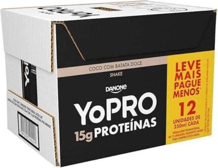 YoPRO Bebida Láctea UHT Coco com Batata-Doce 15g de proteínas 250ml - 12 unidades