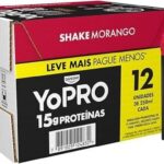 YoPRO Bebida Láctea UHT Morango 15g de proteínas 250ml - 12 unidades
